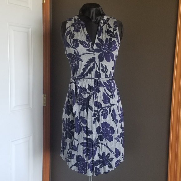 LOFT Dresses & Skirts - Ann Taylor Loft Sz Medium Blue Gray Summer Dress